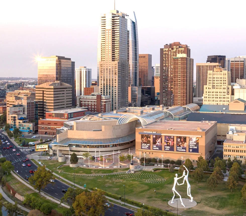 Aerial view of Denver